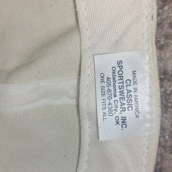 Vtg NCAA Iowa State Cyclones Embroidered Logo Leather Strapback Hat Cap - Picture 10 of 10